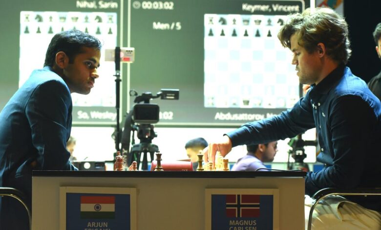 Carlsen manages to take sole lead despite a disappointing day