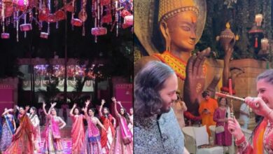 Navratri के मौके पर Ambani परिवार का भव्य पूजा आयोजन, देखें किस-किस ने दिखाई झलक और उत्सव की रौनक!