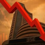 भारतीय शेयर बाजार में सेंसेक्स और निफ्टी में सोमवार को तेज गिरावट का साया