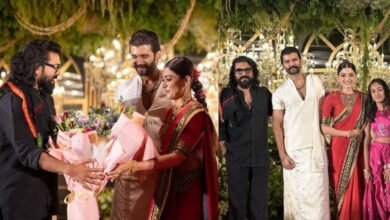 रश्मिका-मंडाना और विजय देवरकोंडा की ग्रैंड रिसेप्शन में राम चरण का अलग अंदाज