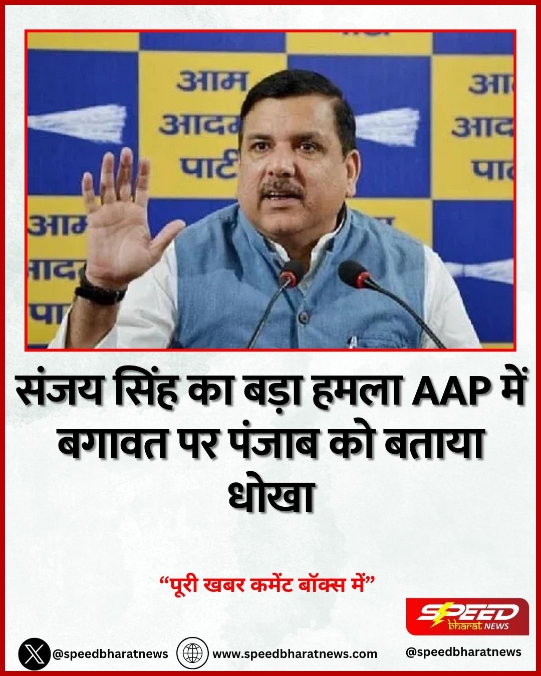 संजय सिंह का बड़ा हमला AAP में बगावत पर पंजाब को बताया धोखा