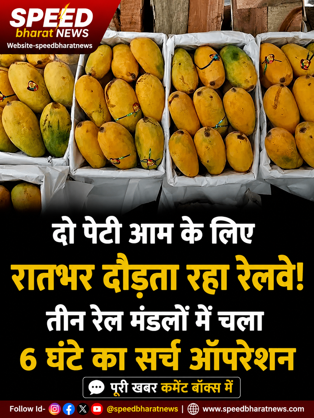 दो पेटी आम के लिए रातभर दौड़ता रहा रेलवे! तीन रेल मंडलों में चला 6 घंटे का सर्च ऑपरेशन