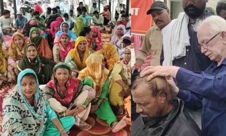 करनाल में सफाई कर्मचारियों ने मुंडवाया सिर, 30 दिन की हड़ताल के बाद सरकार को दी आर-पार की चेतावनी