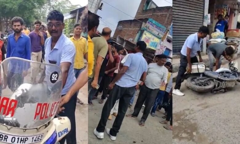 डायल-112 की बाइक के पास लड़खड़ाते दिखे पुलिसकर्मी, बगहा के वायरल वीडियो ने बढ़ाई हलचल