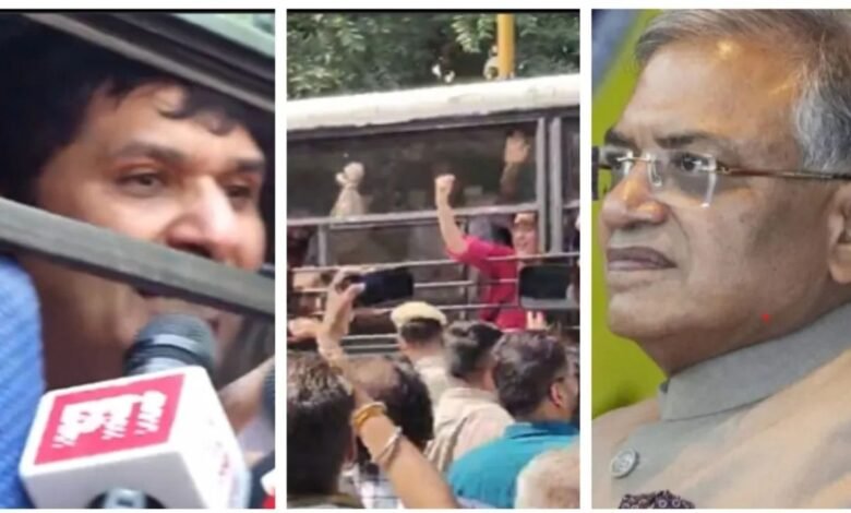 ज्ञानेश कुमार के खिलाफ NSUI और यूथ कांग्रेस का प्रदर्शन, जंतर-मंतर मार्च से पहले हिरासत